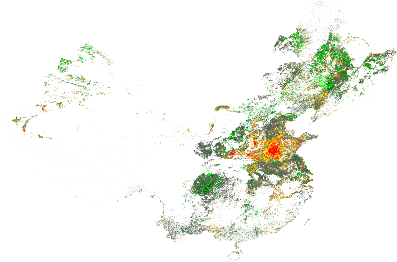 全国农田综合长势分级图
